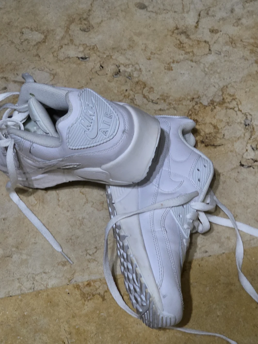 Nike Kids' All-White Athletic Sneakers Used Size 5